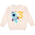 thumbnail image 2 of Inktastic Rocket Space Ship Happy Third Birthday Toddler Sweatshirt, 2 of 4