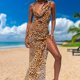 thumbnail image 4 of Vestido Largo Atractivo Vestido playero de malla con abertura en la espalda Ygjytge para Mujer Marrón T 20, 4 of 8