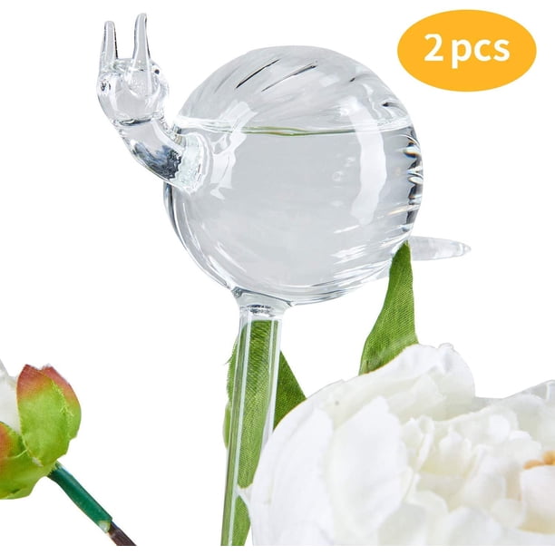 Plant Waterer Self Watering Bulbs, Globos de riego de plantas de vidrio transparente soplado a mano para interiores Adepaton WMZL-554-2