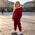 thumbnail image 4 of FAIWAD Boys Girls 2 Piece Outfits Hooded Sweatshirts Jogger Pants Athletic Sweatsuit Sets with Pockets, 4 of 9