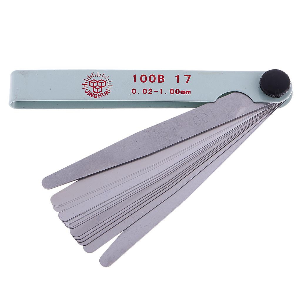 Miulika 6xMetric Feeler Gauge 17 Blade Spark Plug Valves Measure Tool DIY 100mm , , 5 Pcs