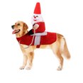 thumbnail image 2 of Conjuntos de ropa navideña para perros, disfraz de Papá Noel para mascotas, conjunto de ropa para gatos, disfraces para perros grandes, traje de montar de invierno, abrigo, 2 of 4