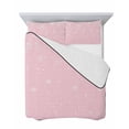 thumbnail image 7 of Quilts Twin-XL Size Bedding Set, Pink Christmas Snowflake Lightweight Quilted Comforter, Winter Snowflake Xmas Soft Reversible Bedspread Coverlet with Pillow Covers for All Season, 68" x 98", 7 of 7