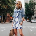 thumbnail image 4 of Rocae Party Shark Cute for Sleeveless Dresses Summer Casual Ruffle Sleeveless Cute Crew Neck Flowy Dress with Pockets, 4 of 7