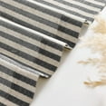 thumbnail image 5 of Linen Stripe Curtain Valance for Windows 16 Inch Blackout for Kitchen Living Room Bathroom Rustic Cottage Farmhouse Window Treatment Rod Pocket Design 1 Panel Black on Linen, 5 of 6