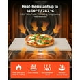 thumbnail image 3 of KFFKFF Rectangular Cordierite Pizza Stone, 20 x 14 x 0.6 in, Heat-Resistant up to 1450℉, Large Baking Stone with Metal Peel and Scraper for Oven and Grill Use, 3 of 9