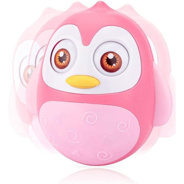 Juguetes para bebés de 6 a 12 meses de desarrollo, juguetes para el tiempo boca abajo, vaso de pingüino Wobbler para regalos para niños y niñas