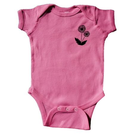 

Inktastic Pocket Dandelion in Black Gift Baby Boy or Baby Girl Bodysuit