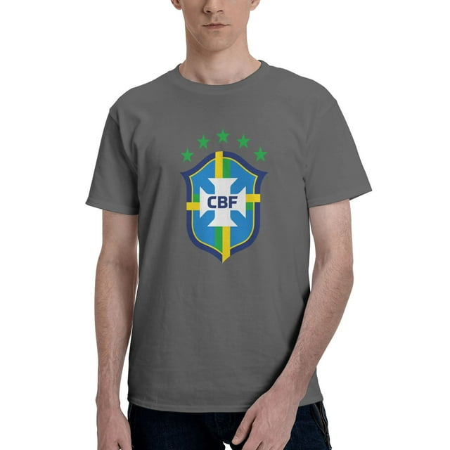 Brazil National Football Team Fashion Men'S Basic Short Sleeve T-Shirt Deep Heather 4x-Large