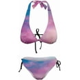 thumbnail image 5 of SKQIT Bikinis Swimsuit Set for Women Gradient Color Swimwear Triangle Bathing Suit Tie String Thong, 5 of 7