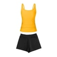 thumbnail image 6 of Ahdbta Women's Two Piece Swimsuits Tummy Control Tankini Scoop Neck Tank Top with Shorts Bathing Suits Modest Swimwear, 6 of 6