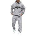 thumbnail image 2 of TSHXS Sweats For Men Mens Sweatsuits 2 Piece Set Mens 2 Piece Sweatsuit Outfits Hoodie Sweatshirt & Joggers Sweatpants Set Tracksuit L, 2 of 4