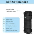 thumbnail image 2 of LNGOOR Casewin Twisted Cotton Rope – Natural Cotton Fiber Cord – Durable Versatile Utility Rope – Boating  Camping  Crafting  Binding  Décor  Recreation –  Color, 2 of 8