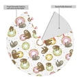 thumbnail image 6 of Cauagu 48" Christmas Tree Skirt Donut Sloth Pattern Christmas Tree Decorations Tree Mat for Xmas Decorations Occasion Holiday Home Decor -48", 6 of 7
