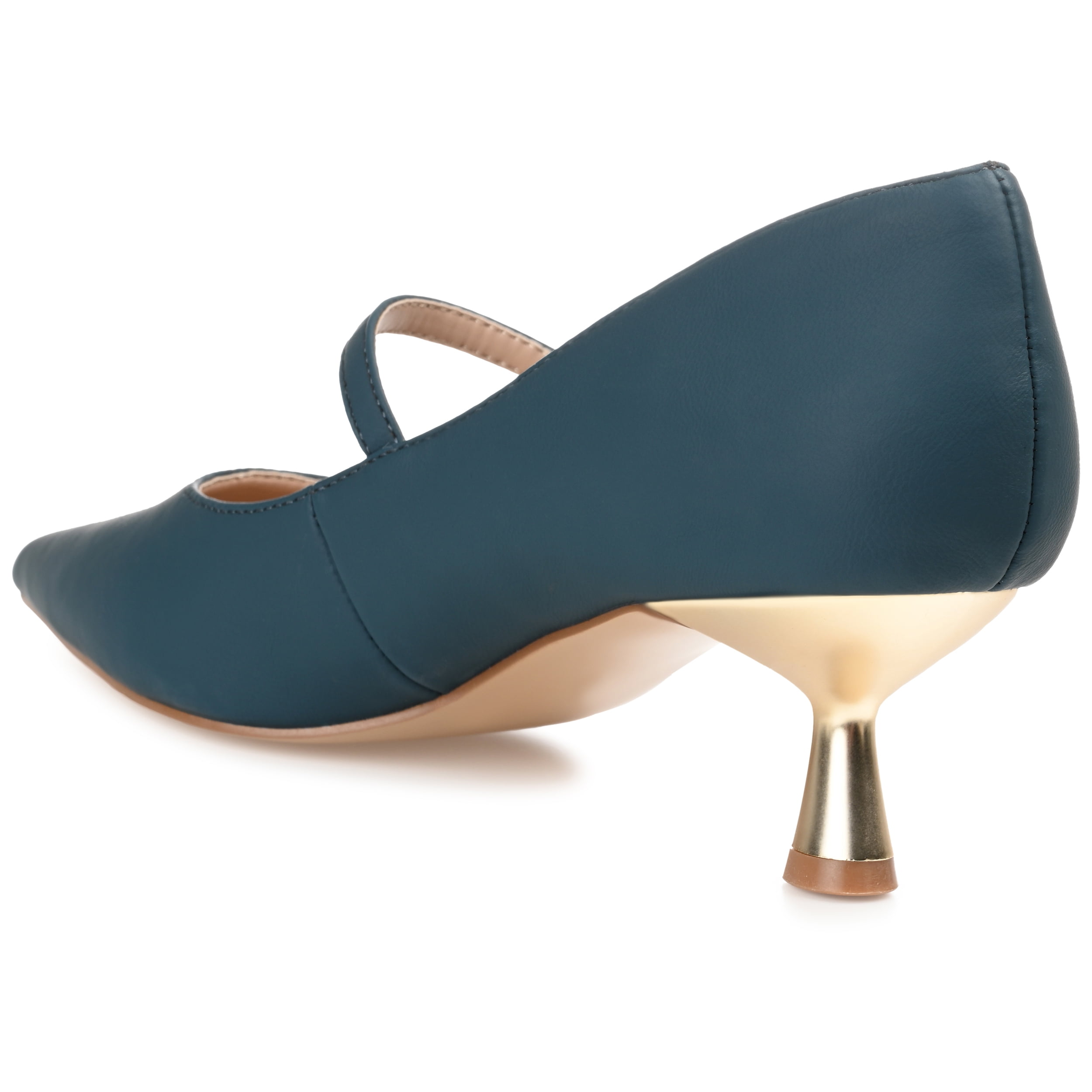 Journee Womens Manza Kitten Heel Mary Jane Pointed Toe Pumps, Widths Available