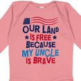 thumbnail image 4 of Inktastic Military Uncle Proud Nephew Freedom Boys or Girls Long Sleeve Baby Bodysuit, 4 of 5