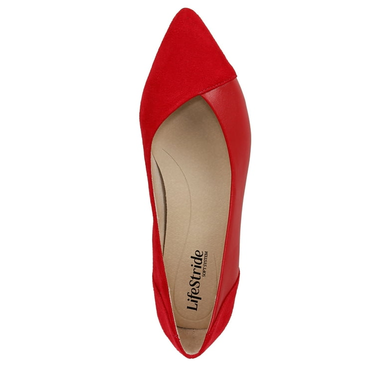 Promise Flat Lifestride Red Flats LifeStride Womens Promise Ballet