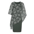 thumbnail image 4 of qolati 2 Piece Mother of The Bride Dresses with Chiffon Floral Blouse Mother of The Groom Dresses Tea Length Formal Evening Gowns, 4 of 6