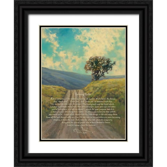 Mohr, Bonnie 19x24 Black Ornate Wood Framed with Double Matting Museum Art Print Titled - Living Life
