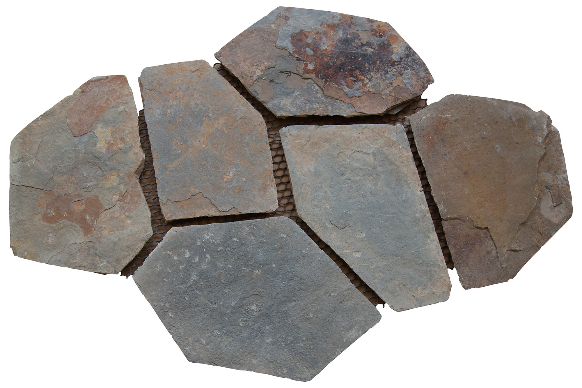 MSI California Gold 18 in. x 24 in. Natural Slate Meshed Flagstone