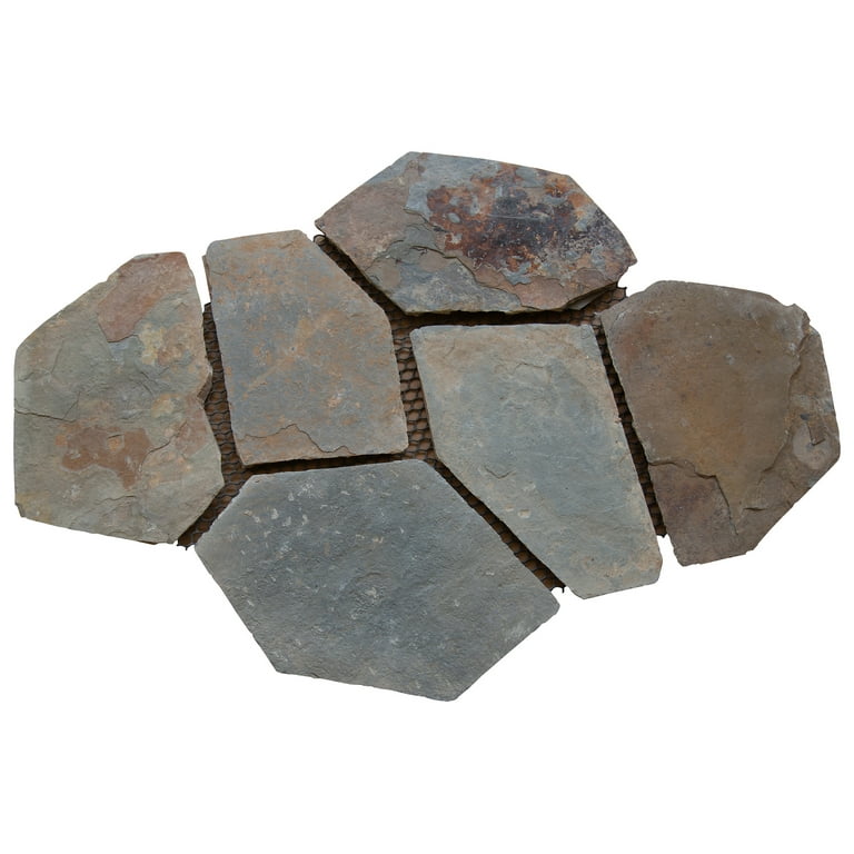 MSI California Gold 18 in. x 24 in. Natural Slate Meshed