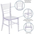 thumbnail image 4 of YSNW Child’s All Occasion Transparent Crystal Resin Chiavari Chair for Home or Home Based Rental Business（Clear）, 4 of 9