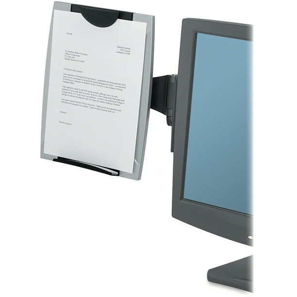 Office Suites Monitor Mount Copyholder, Black, Silver