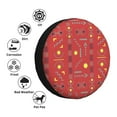 thumbnail image 6 of DouZhe Waterproof Spare Tire Cover, Geometric Decorative Ethnic Style Prints Adjustable Wheel Covers Fit for Jeep Trailer RV SUV Car, 17 inch, 6 of 7