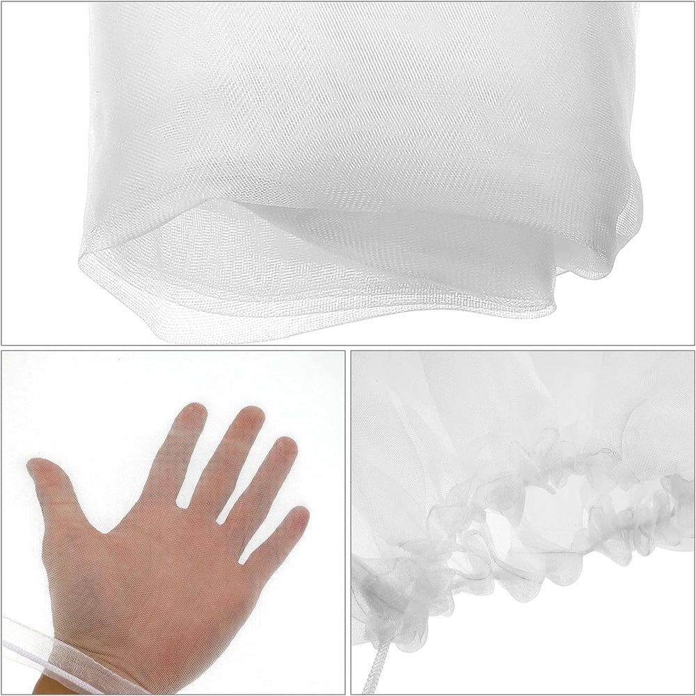 Tutuviw 6Pcs Bird Netting for Garden Protection Netting 2.6 x 3.3 Ft Mesh with Drawstring Insect Bird Barrier Garden Mesh Netting Plant Cover for Protect Fruit Tree Vegetable Flower