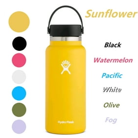 Hydro Flask 32oz Wide Mouth Water Bottle 2.0 Stainless Steel & Vacuum Insulated - Leak Proof Flex Cap, Sunflower
