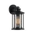 thumbnail image 1 of 11 in. Tall Crichton Transitional 1 Light Textured Black Outdoor Wall Sconce, 1 of 1