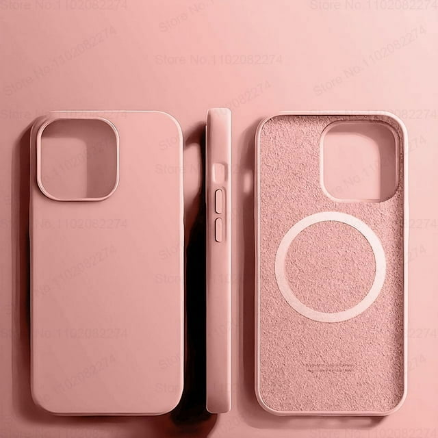 Original Liquid Silicone Magnetic Case For iPhone 15 14 11 12 13 Pro Max For Magsafe Case Wireless Charge Soft Cover Accessories