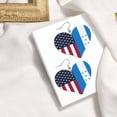 thumbnail image 4 of Leather Heart Earrings Dangle For Women America Honduran Flag Love Earrings Drop For Women, 4 of 6