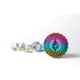 thumbnail image 2 of Juegos de dados metálicos Fanroll Metal D20 Spinner: Arco iris incendiado, 2 of 4