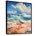 thumbnail image 2 of Designart "Simplicity Beach Landscape I" Nautical & Beach Floater Framed Canvas Print, 2 of 7