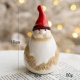 thumbnail image 4 of Figuras de cerámica para decoración navideña, ideal para mesita de noche, sala de estar y escritorio. L santa claus, 4 of 9