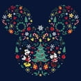 thumbnail image 2 of Boy's Mickey & Friends Christmas Wonderland Icon Collage Graphic Tee Navy Blue X Small, 2 of 4