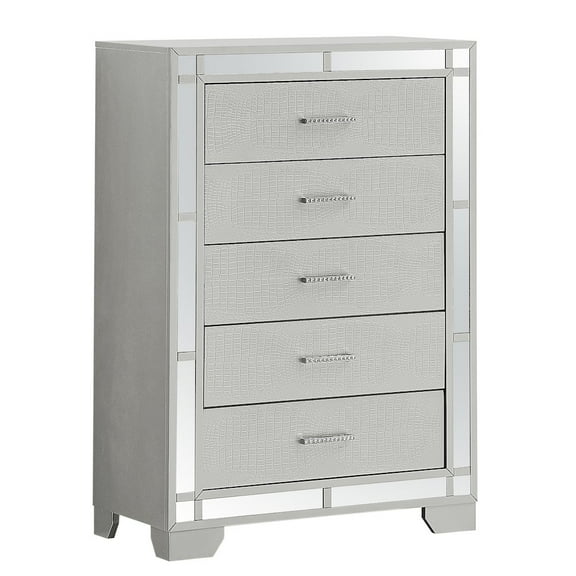 Glory Furniture 6 Drawer Dresser Silver Champagne