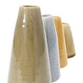 thumbnail image 6 of Main + Mesa Conical Stoneware Bud Vases in Crackle Glaze, Beige/Mustard Tones, Set of 4, 6 of 7