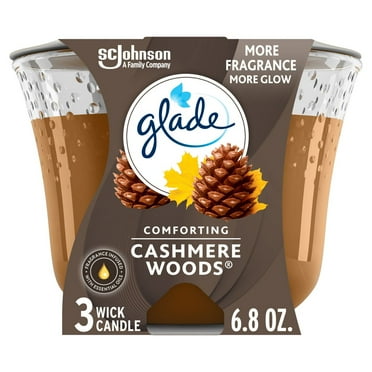 2X - Glade 3 Wick Scented Candles - Cashmere Woods - 6.8oz