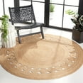 thumbnail image 2 of SAFAVIEH Natural Fiber Bradford Geometric Area Rug, Natural, 11' x 11' Round, 2 of 7