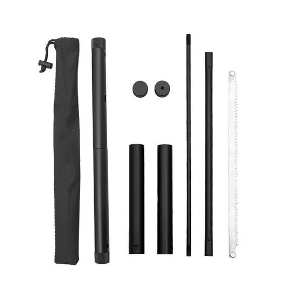 ELAYARD Portable Foldable Bow Saw Black Aluminum Alloy Outdoor Saw for Camping Hiking Hunting and Woodworking