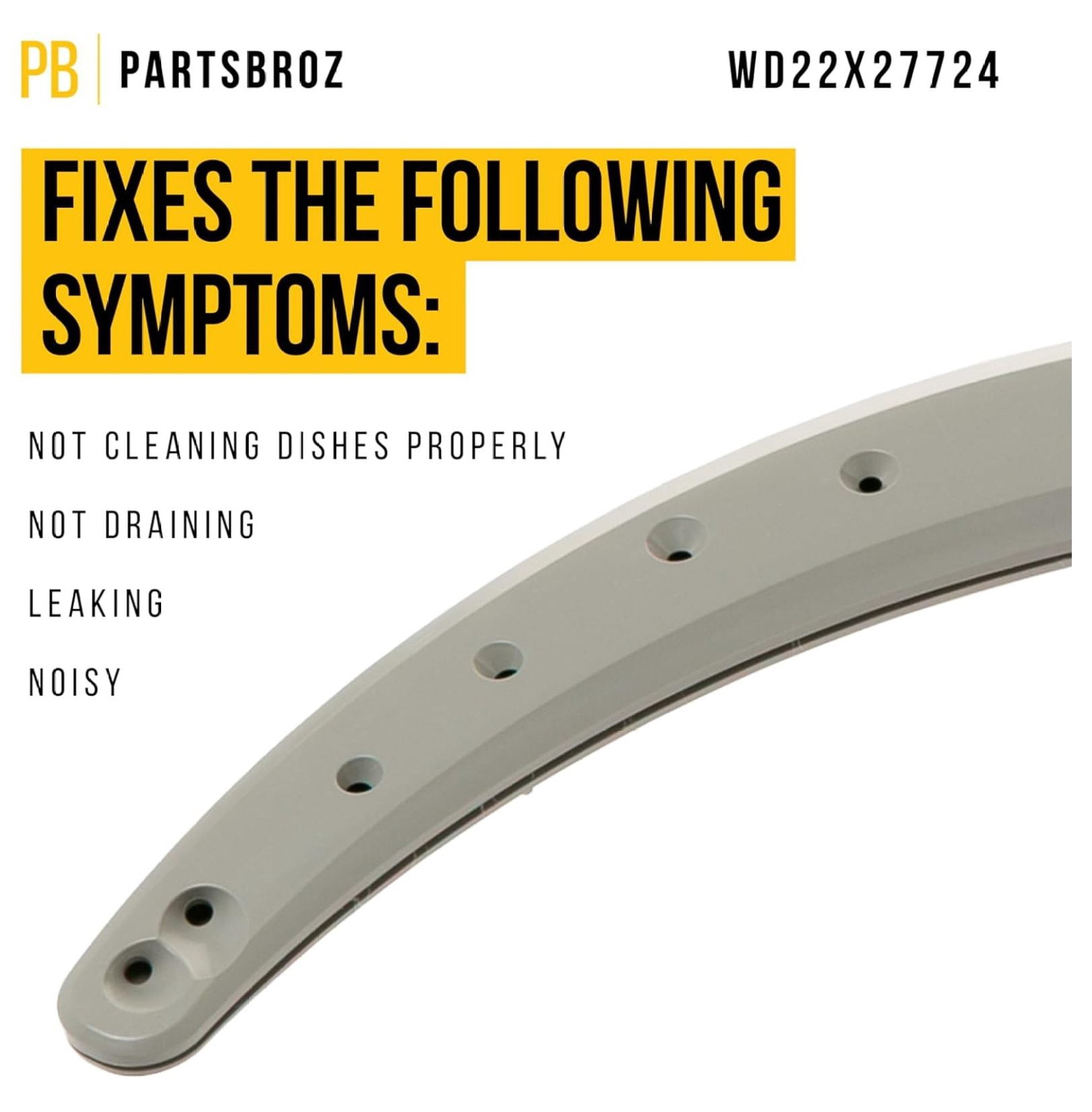 WD22X27724 WD22X33499 Dishwasher Lower Spray Arm - Compatible With Hotpoint - Replaces AP7219298 WD22X26621 WD22X10091 GDF550PSR3SS GDT530PGP5WW GDT530PSP4SS GDT550PYR3FS
