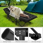 Slsy Oversized XXL Folding Camping Cot with 2-Sided Cushion & Carry Bag for Adults & Kids, 32 Wide XXL Portable Folding Bed Sleeping Cot, Folding Guest Bed