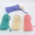 thumbnail image 4 of Flexible Drawstring Holder Soap Bag Soft for Shower Back Shower Scrubber Body Scrubber Sponge Soap Bar Bag Bath Back Exfoliator Exfoliating Back Scrubber Exfoliating Soap Pouch Soap Sponge for Shower, 4 of 6