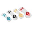 thumbnail image 1 of LOVIVER 4 Pcs Housse de Golf Club de Golf Housse de Tête Brodée en Cuir PU Manches Imperméables Blanc Numéro Coloré, 1 of 8