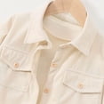 thumbnail image 6 of Mooqilaa Boys Button Down Shirts Size 10-12, Collared Spring Fall Corduroy Casual Long Sleeve Shirts Beige, 6 of 6