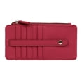 thumbnail image 1 of Cartera Julia Buxton USA Pik-Me-Up® de piel vegana roja, 1 of 2
