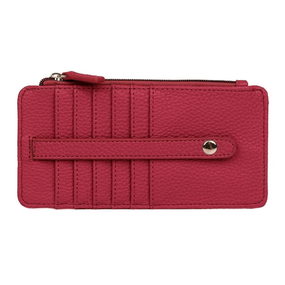 Cartera Julia Buxton USA Pik-Me-Up® de piel vegana roja