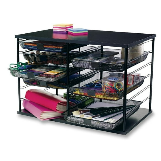 Rubbermaid 12 Compartment Organizer With Mesh Drawers 23 4 5 X 15 Rubbermaid 12 Compartment Organizer With Mesh Drawers 23 4 5 X 15 9 10 2 Black Rub1735746 Com